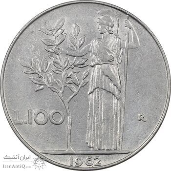 سکه 100 لیره 1962 جمهوری - EF45 - ایتالیا