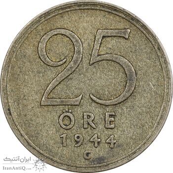 سکه 25 اوره 1944 گوستاو پنجم - EF45 - سوئد