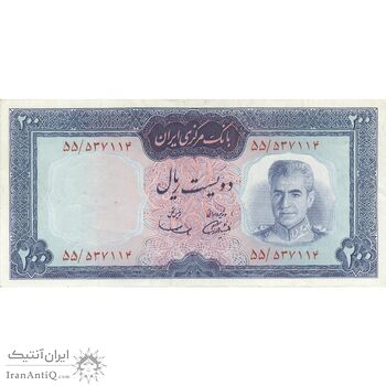 اسکناس 200 ریال (آموزگار - سمیعی) نوشته قرمز - تک - EF45 - محمد رضا شاه اسکناس 200 ریال (آموزگار - سمیعی) نوشته قرمز - تک - EF45 - محمد رضا شاه