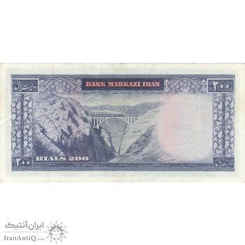اسکناس 200 ریال (آموزگار - سمیعی) نوشته قرمز - تک - EF45 - محمد رضا شاه اسکناس 200 ریال (آموزگار - سمیعی) نوشته قرمز - تک - EF45 - محمد رضا شاه