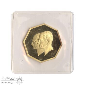 مدال طلا 5 گرمی بانک ملی (هشت ضلعی) - با پلمپ - PF67 - محمد رضا شاه مدال طلا 5 گرمی بانک ملی (هشت ضلعی) - با پلمپ - PF67 - محمد رضا شاه
