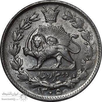 سکه 2000 دینار 1305 خطی - MS62 - رضا شاه سکه 2000 دینار 1305 خطی - MS62 - رضا شاه