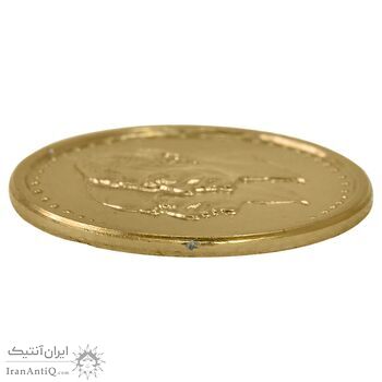 مدال یادبود سایز 10 گرمی بانک ملی (نمونه یک رو) - AU - محمد رضا شاه