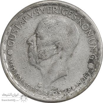 سکه 1 کرون 1944 گوستاو پنجم - VF30 - سوئد