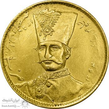 سکه طلا 1 تومان 1297 - MS61 - ناصرالدین شاه