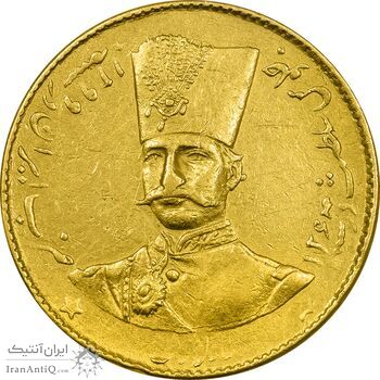 سکه طلا 2 تومان 1299 تصویری - AU58 - ناصرالدین شاه