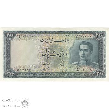 اسکناس 200 ریال سری سوم - تک - AU55 - محمد رضا شاه اسکناس 200 ریال سری سوم - تک - AU55 - محمد رضا شاه