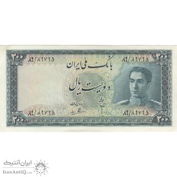 اسکناس 200 ریال سری سوم - تک - UNC61 - محمد رضا شاه اسکناس 200 ریال سری سوم - تک - UNC61 - محمد رضا شاه