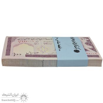 بسته اسکناس 100 ریال (نمازی - نوربخش) شماره بزرگ - UNC - جمهوری اسلامی بسته اسکناس 100 ریال (نمازی - نوربخش) شماره بزرگ - UNC - جمهوری اسلامی