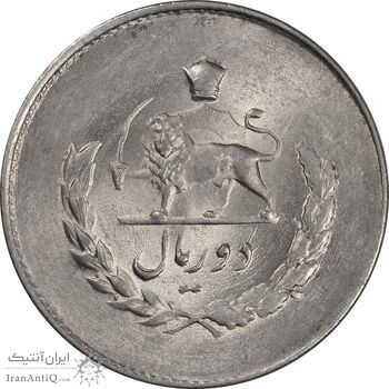 سکه 2 ریال 1335 مصدقی - MS63 - محمد رضا شاه