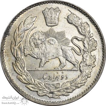 سکه 2000 دینار 1335 تصویری - MS61 - احمد شاه