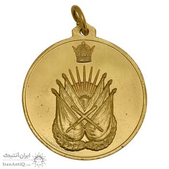 نشان نیروی زمینی ارتش (آبکاری طلا) - AU55 - محمد رضا شاه