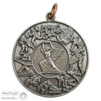 مدال تربیت بدنی نیروی زمینی ارتش (نقره ای) - AU50 - محمد رضا شاه