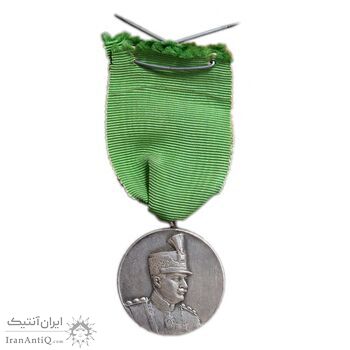 مدال نقره ذوالفقار (ضرب فرانسه با روبان) - EF - رضا شاه