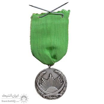 مدال نقره ذوالفقار (ضرب فرانسه با روبان) - EF - رضا شاه