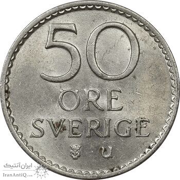 سکه 50 اوره 1967 گوستاو ششم - MS63 - سوئد سکه 50 اوره 1967 گوستاو ششم - MS63 - سوئد