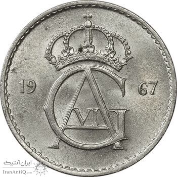 سکه 50 اوره 1967 گوستاو ششم - MS63 - سوئد سکه 50 اوره 1967 گوستاو ششم - MS63 - سوئد