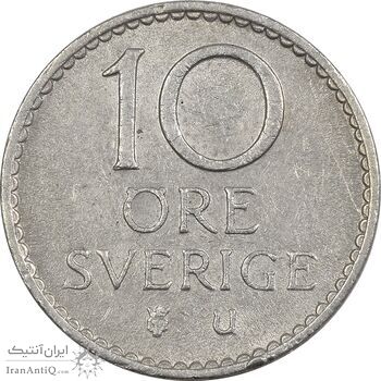 سکه 10 اوره 1961 گوستاو ششم - AU50 - سوئد سکه 10 اوره 1961 گوستاو ششم - AU50 - سوئد