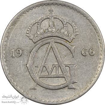 سکه 25 اوره 1966 گوستاو ششم - EF45 - سوئد سکه 25 اوره 1966 گوستاو ششم - EF45 - سوئد