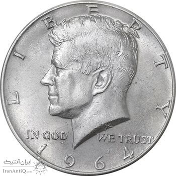 سکه نیم دلار 1964D کندی - MS61 - آمریکا