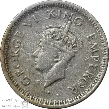 سکه 1/4 روپیه 1945 جرج ششم - VF35 - هند