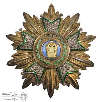 نشان تاج درجه یک 1332 - EF45 - احمد شاه