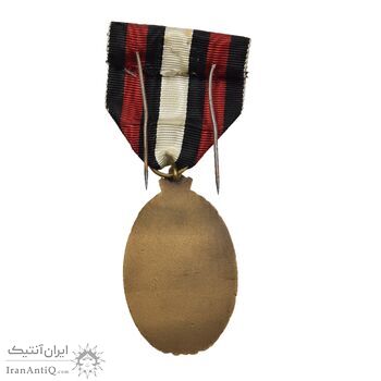 مدال آویز حزب رستاخیز (روز) با جعبه و روبان فابریک - UNC - محمد رضا شاه