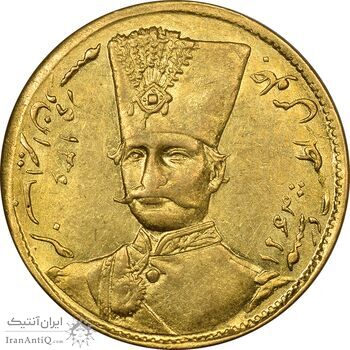 سکه طلا 1 تومان 1306 - MS61 - ناصرالدین شاه