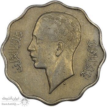 سکه 4 فلس 1938 غازی یکم - EF45 - عراق