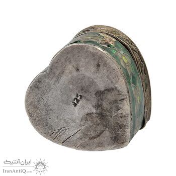 جعبه جواهرات نقره طرح گل با میناکاری - کد 031220