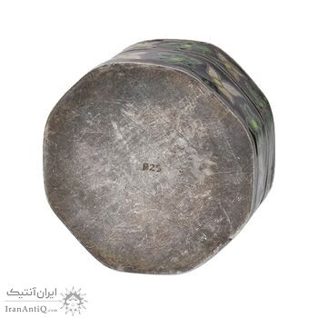 جعبه جواهرات نقره طرح گل با میناکاری - کد 031222