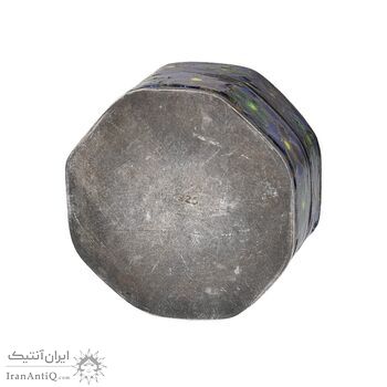 جعبه جواهرات نقره طرح گل با میناکاری - کد 031223