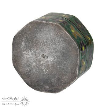 جعبه جواهرات نقره طرح گل با میناکاری - کد 031224