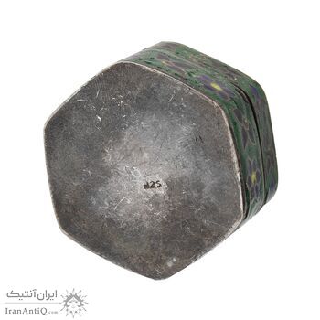 جعبه جواهرات نقره طرح گل با میناکاری - کد 031225