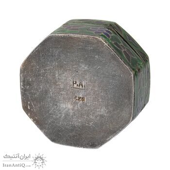 جعبه جواهرات نقره طرح گل با میناکاری - کد 031226