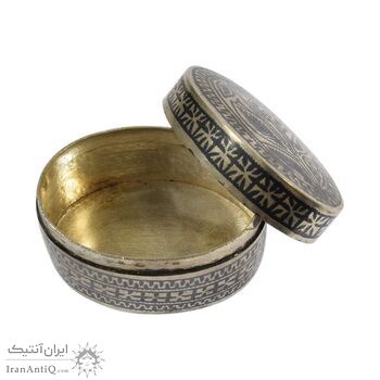 جعبه جواهرات نقره طرح گل با سیاه قلم - کد 031232