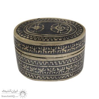 جعبه جواهرات نقره طرح گل با سیاه قلم - کد 031234