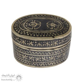 جعبه جواهرات نقره طرح گل با سیاه قلم - کد 031234