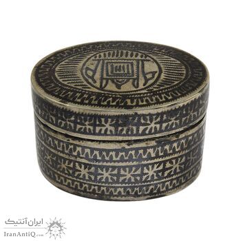 جعبه جواهرات نقره طرح مسجد با سیاه قلم - کد 031235