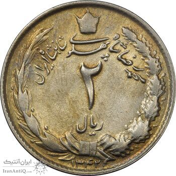 سکه 2 ریال 1342 - MS61 - محمد رضا شاه سکه 2 ریال 1342 - MS61 - محمد رضا شاه