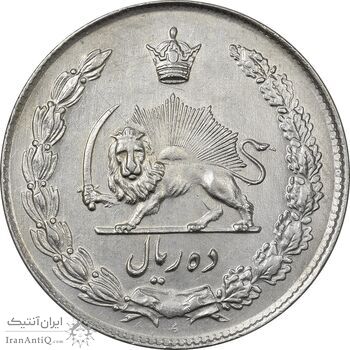 سکه 10 ریال 1342 - AU58 - محمد رضا شاه