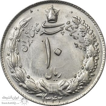 سکه 10 ریال 1342 - MS61 - محمد رضا شاه