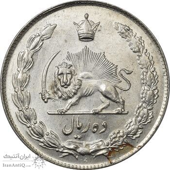 سکه 10 ریال 1342 - MS61 - محمد رضا شاه