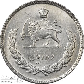 سکه 10 ریال 1348 - MS61 - محمد رضا شاه