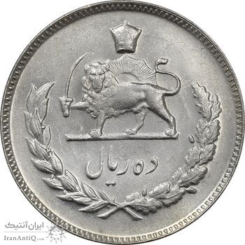 سکه 10 ریال 1349 - MS61 - محمد رضا شاه