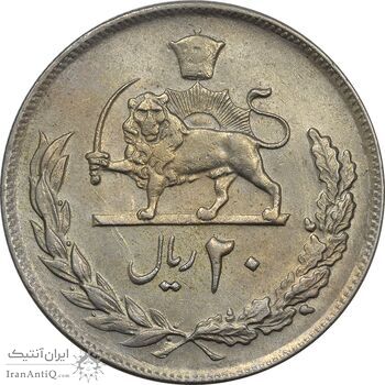 سکه 20 ریال 1353 - MS61 - محمد رضا شاه سکه 20 ریال 1353 - MS61 - محمد رضا شاه