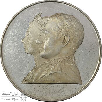 مدال نقره 200 ریال جشنهای 2500 ساله 1350 - PF58 - محمد رضا شاه