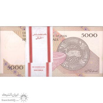بسته اسکناس 5000 ریال امام (طیب نیا - سیف) - UNC - جمهوری اسلامی