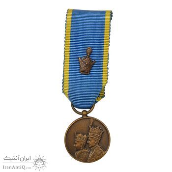 مدال برنز آویزی تاجگذاری 1346 (شب) - UNC - محمد رضا شاه