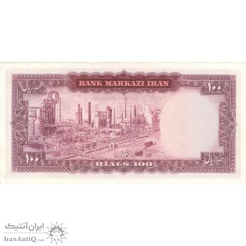 اسکناس 100 ریال (هویدا - سمیعی) - تک - UNC61 - محمد رضا شاه